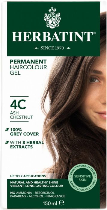 Herbatint Permanent Herbal Haircolour Gel -Ash Chestnut 4C