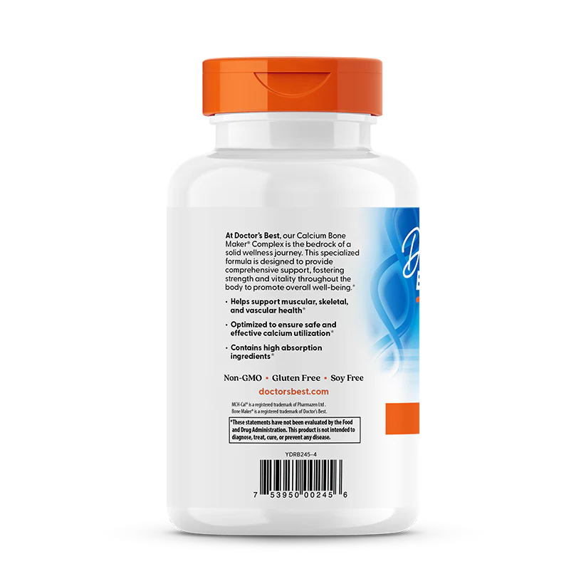 Doctor's Best Calcium Bone Maker Complex with MCHCal and VitaMK7 Capsules 180
