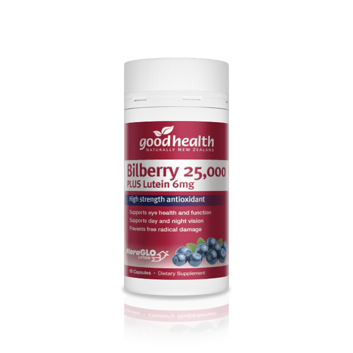 Goodhealth Bilberry 25,000 plus Lutein 6mg Capsules 60