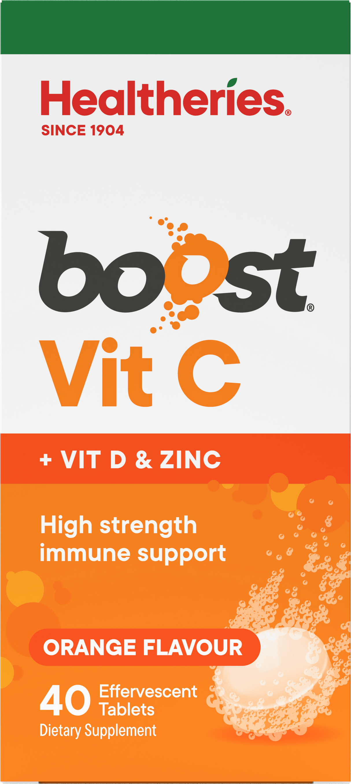 Healtheries Boost Effervescent Vit C Orange
