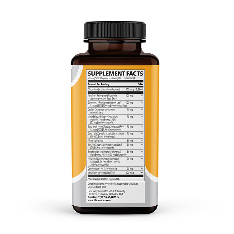 Lifeseasons Glucose Stabili-T  Veg Capsules 90