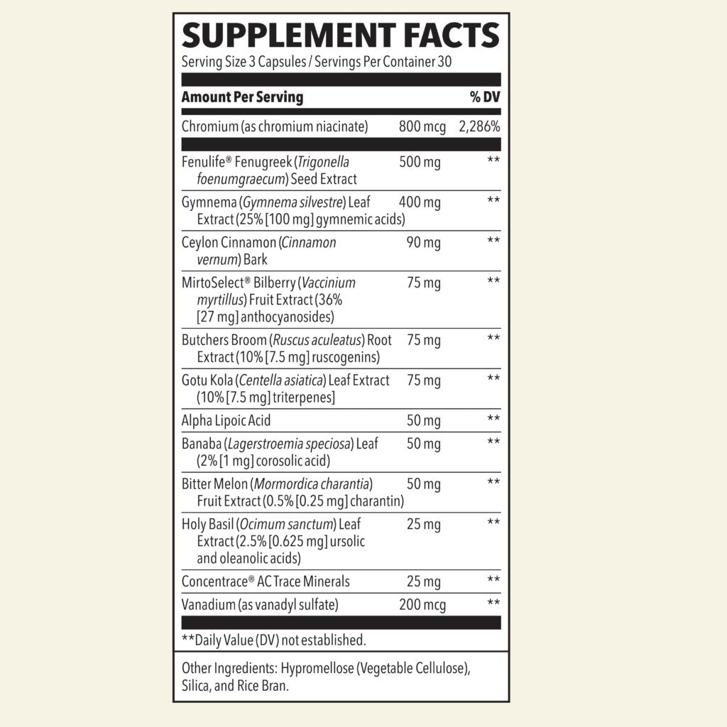 Lifeseasons Glucose Stabili-T  Veg Capsules 90