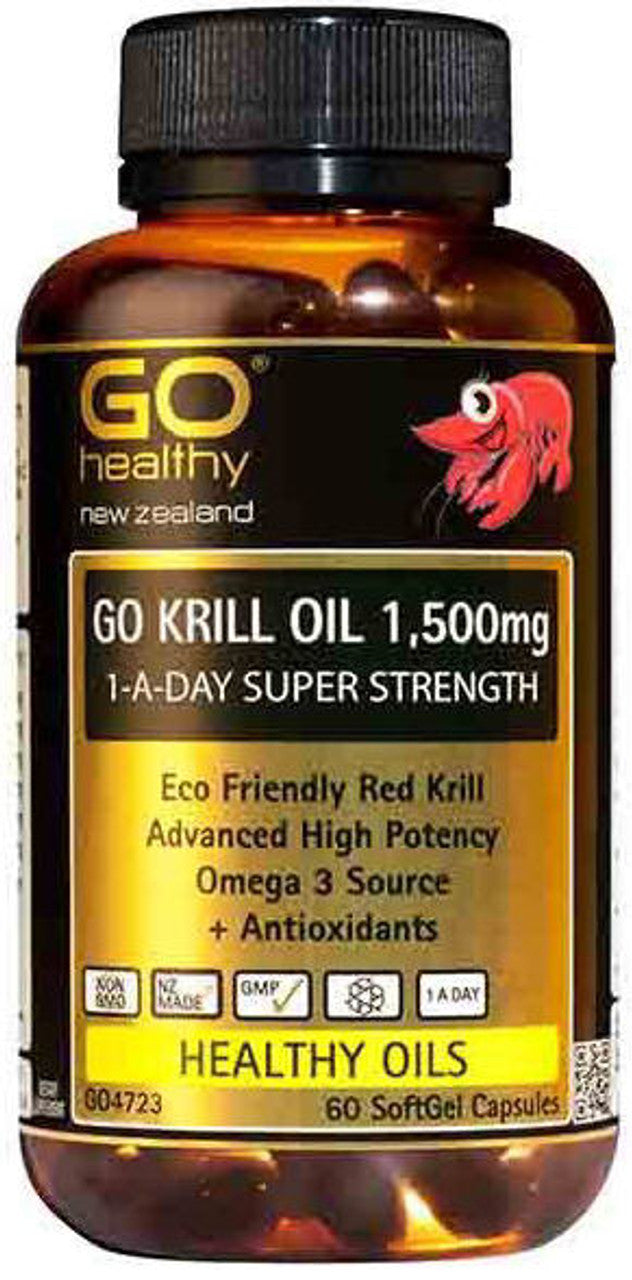 Go Healthy Go Krill Oil 1500mg 1-a-Day Super Strength Capsules 60