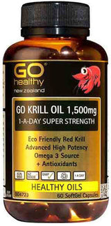 Go Healthy Go Krill Oil 1500mg 1-a-Day Super Strength Capsules