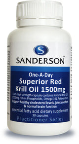 Sanderson Superior Red Krill Oil 1500mg