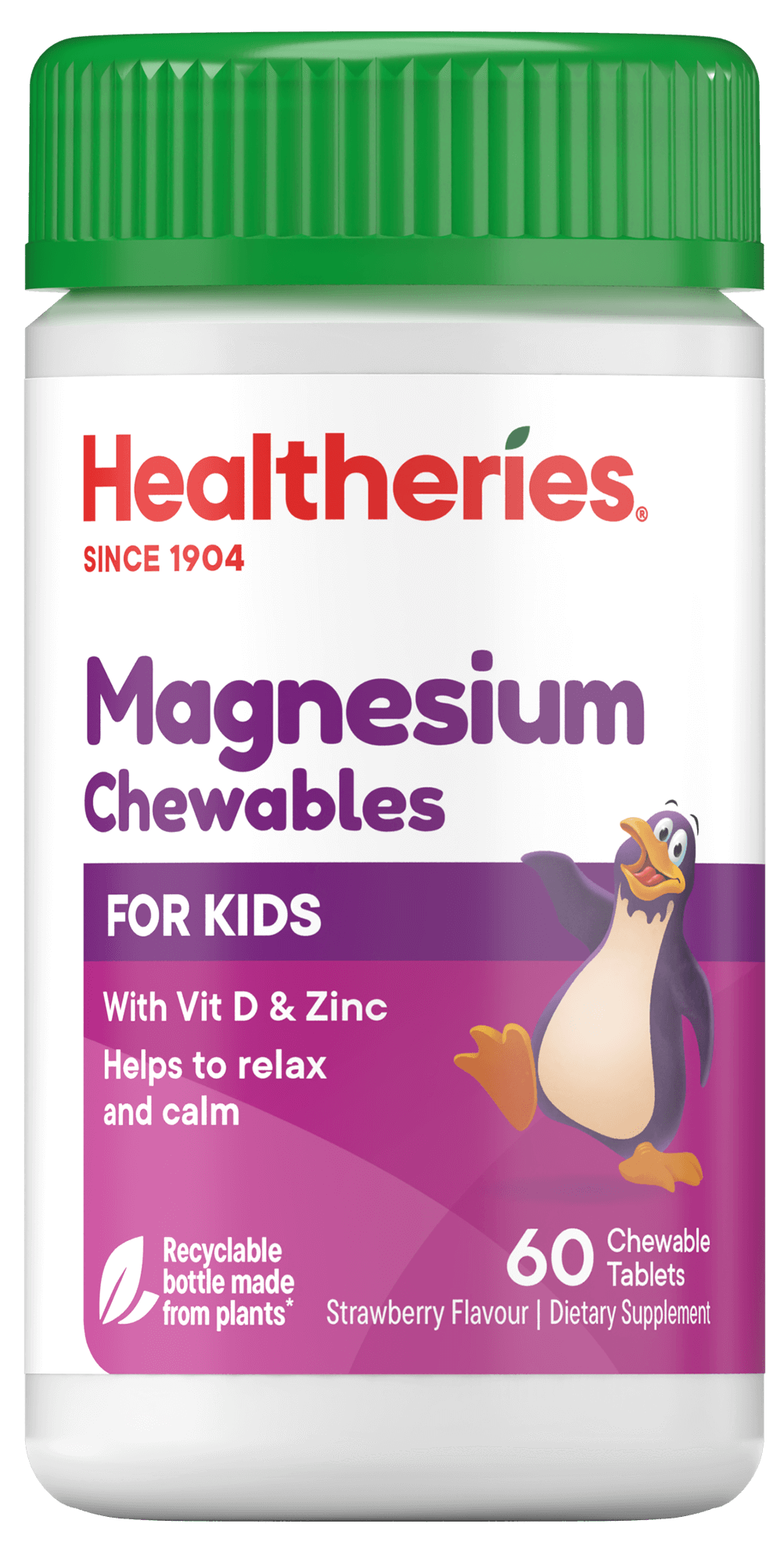 Healtheries Magnesium Tablets with Vit D for Kids