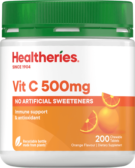 Healtheries Vit C 500mg Chewable Tablets Orange