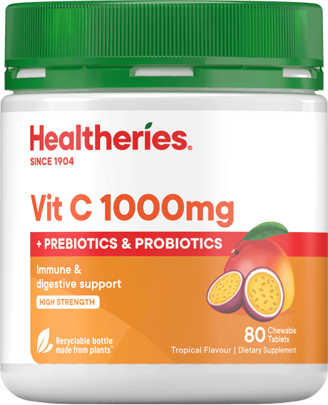 Healtheries Vit C 1000mg with Prebiotics & Probiotics