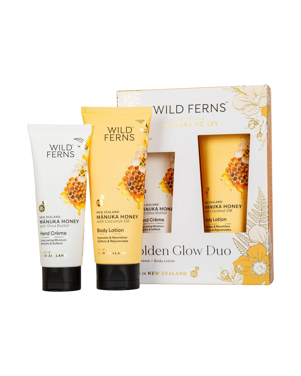 Wild Ferns Mānuka Honey Golden Glow Duo Gift Box