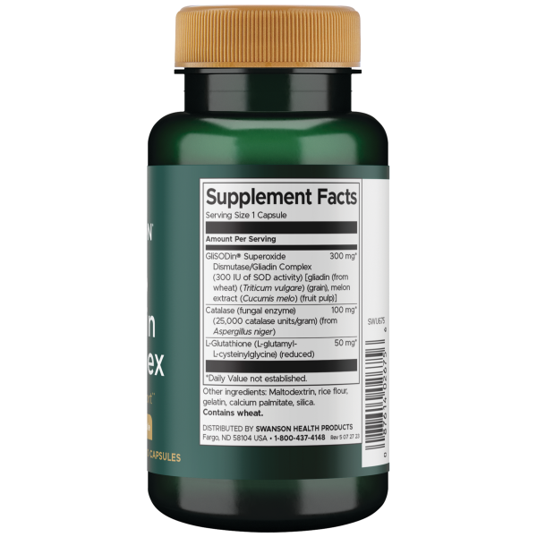 Swanson SOD Gliadin Complex Capsules 300mg 60
