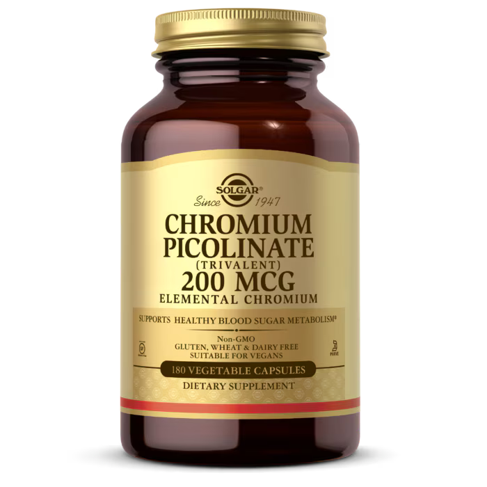 Solgar Chromium Picolinate 200mcg Vegetable Capsules 90