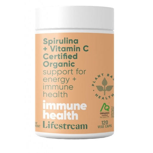 Lifestream Spirulina + Vitamin C Capsules 120