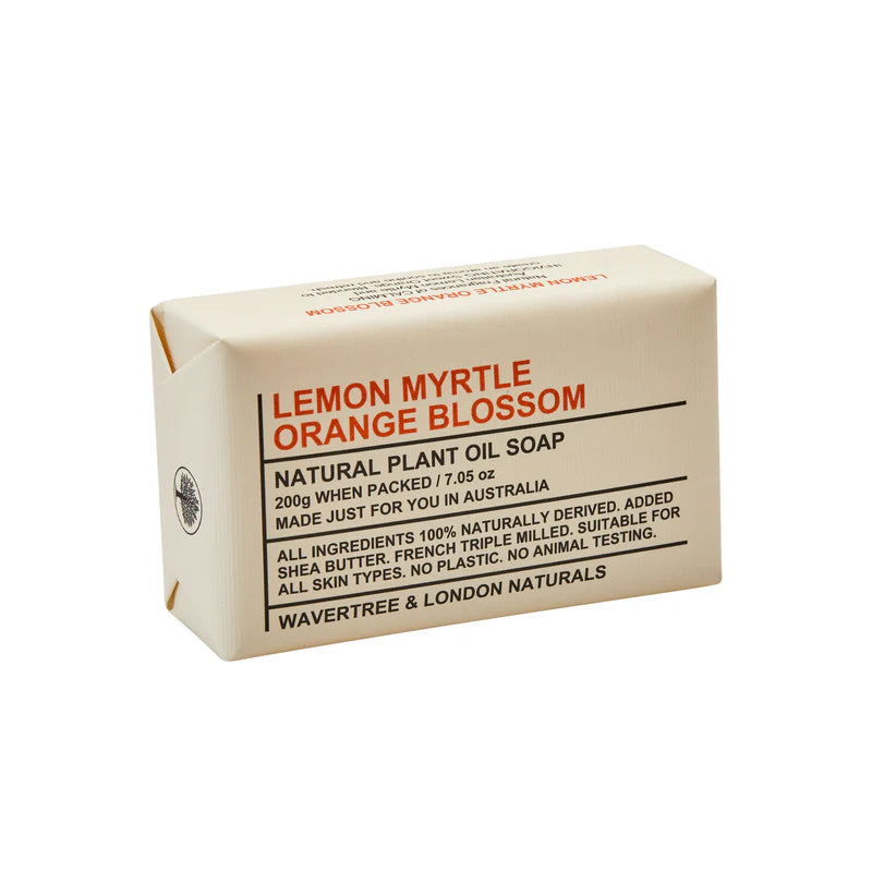 Wavertree & London Lemon Myrtle and Orange Blossom Soap Bar 200g