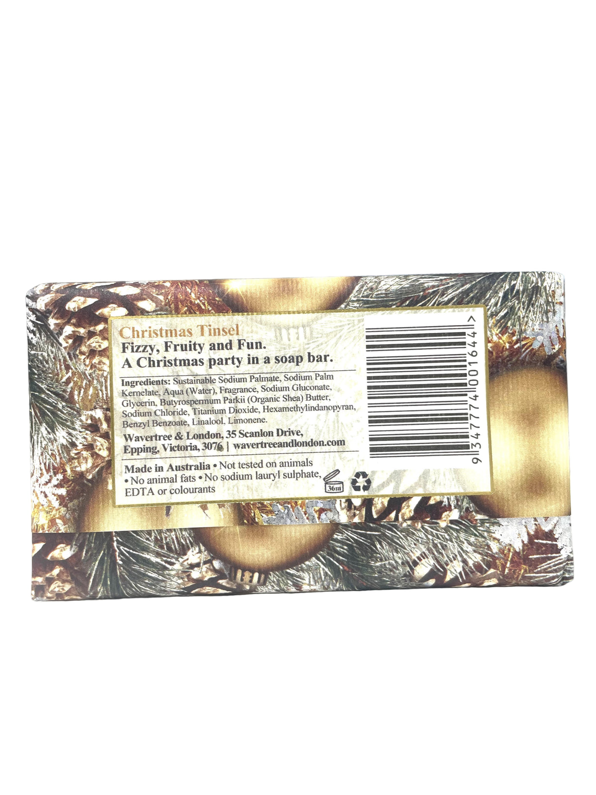 Wavertree and London Christmas Tinsel Soap Bar 200g