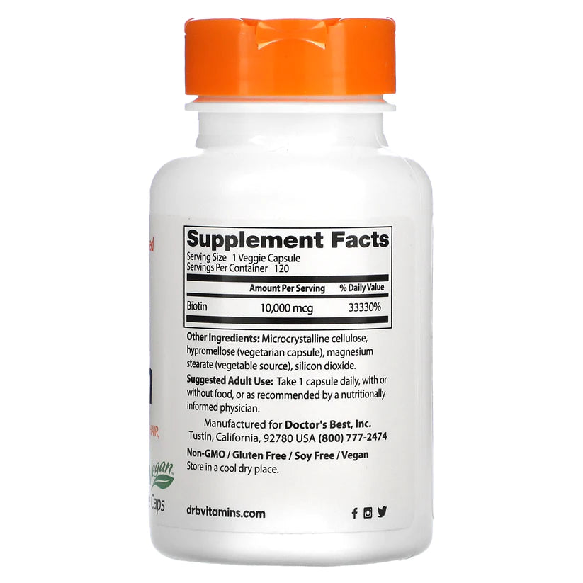 Doctor's Best Biotin 10000mcg Vegecaps 120