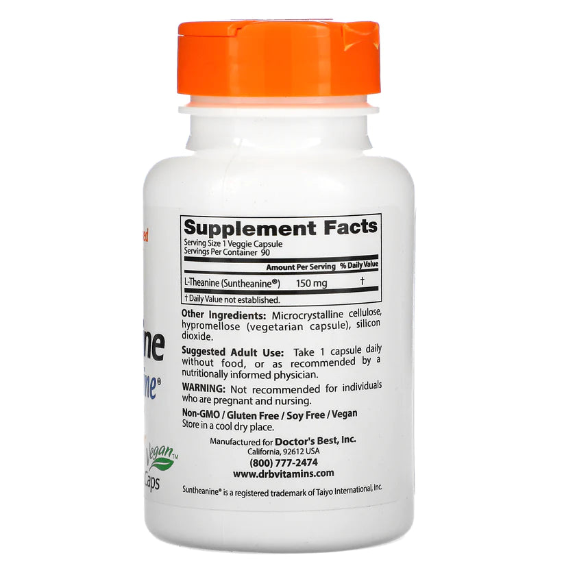 Doctor's best L-Theanine with Suntheanine Vegecaps 90