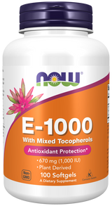 Now Vitamin E-1000 Mixed Tocopherols Softgels 100