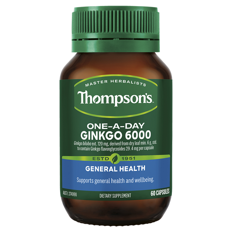 Thompsons Ginkgo 6000 One A Day Capsules 60