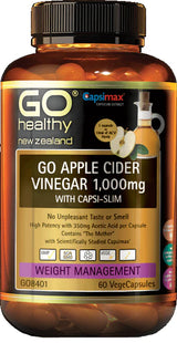 Go Healthy Go Apple Cider Vinegar 1000mg with Capsi-Slim 60 capsules