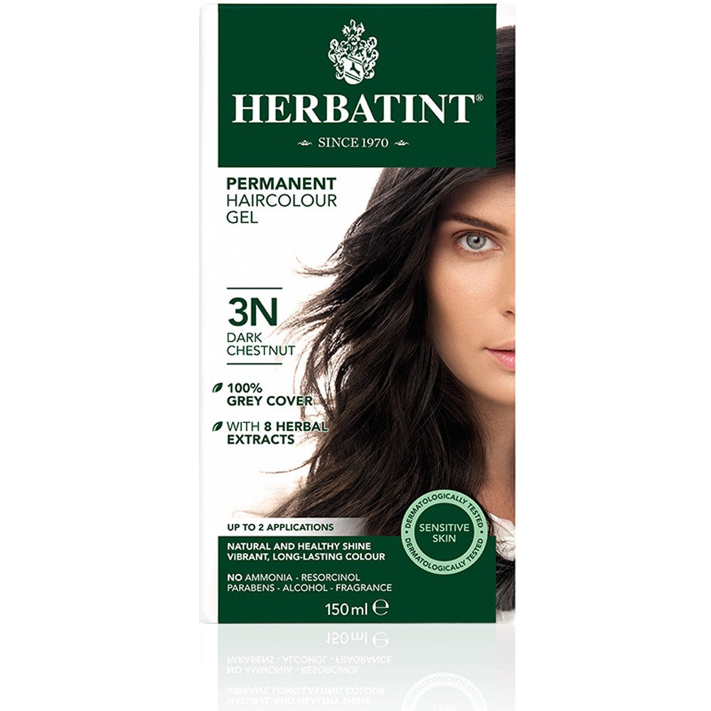 Herbatint Permanent Herbal Haircolour Gel - Dark Chestnut 3N