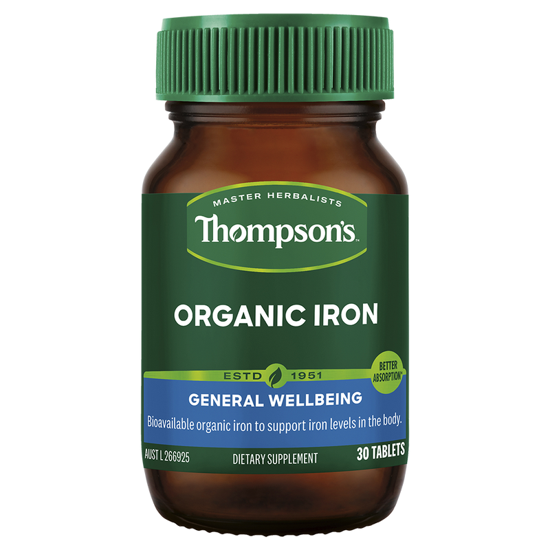 Thompsons Organic Iron Tablets 30