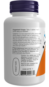 Now L-Cysteine 500 mg Tablets 100