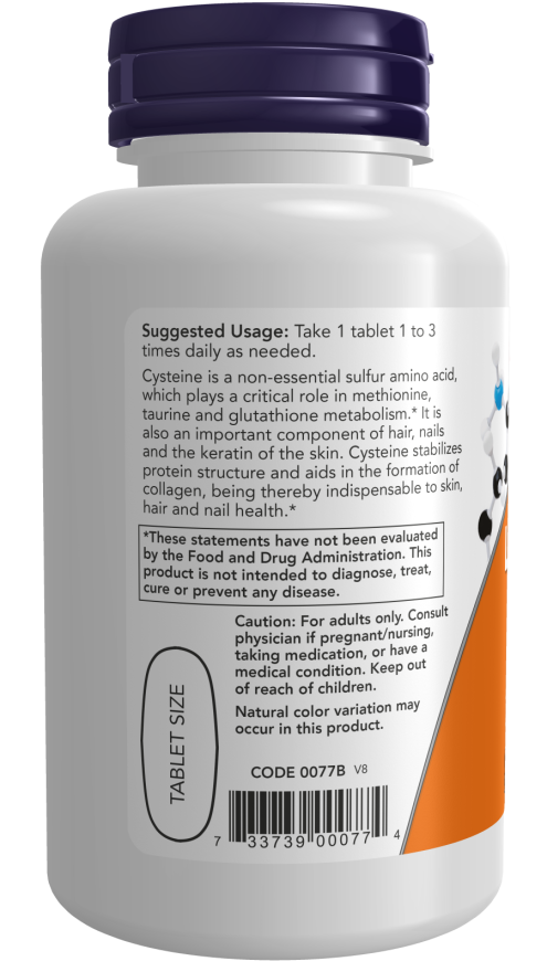 Now L-Cysteine 500 mg Tablets 100