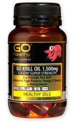 Go Healthy Go Krill Oil 1500mg 1-a-Day Super Strength Capsules