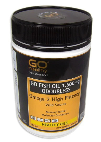 Go Healthy Go Fish Oil 1500mg Odourless Softgels 210