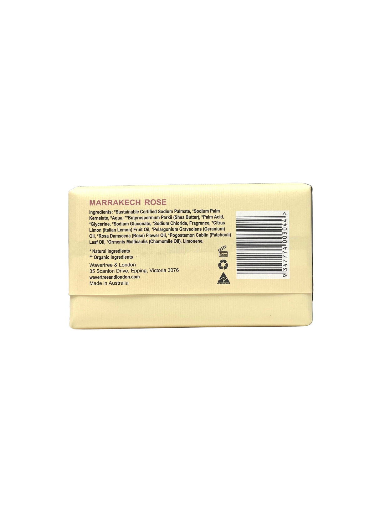 Wavertree & London  Marrakech Rose Soap Bar 200g