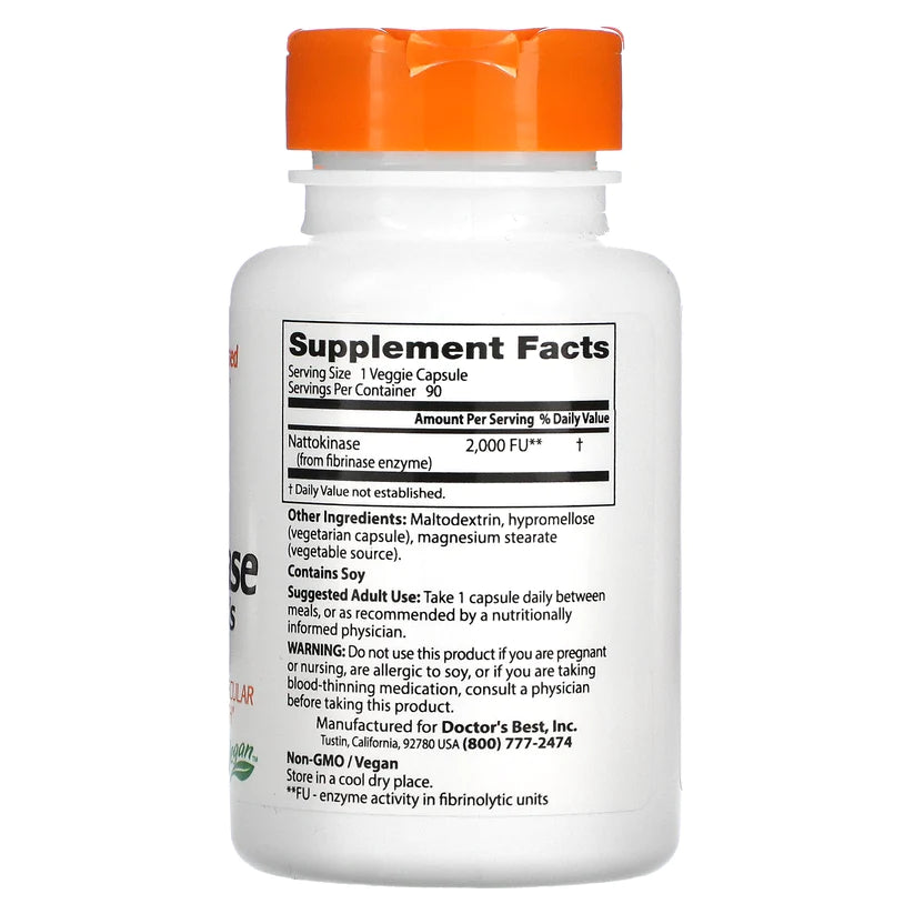 Doctor's Best Nattokinase 2000 FUs Veggiecaps 90