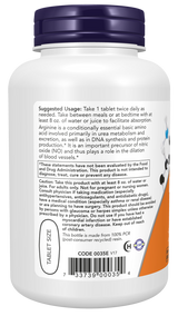 Now L-Arginine, Double Strength 1000 mg Tablets 120