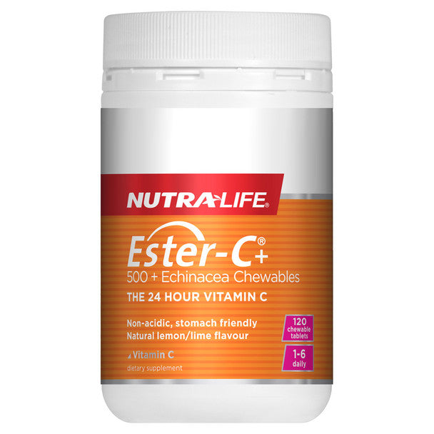 Nutralife Echinacea and Ester C Chewables 500mg (120) Tablets
