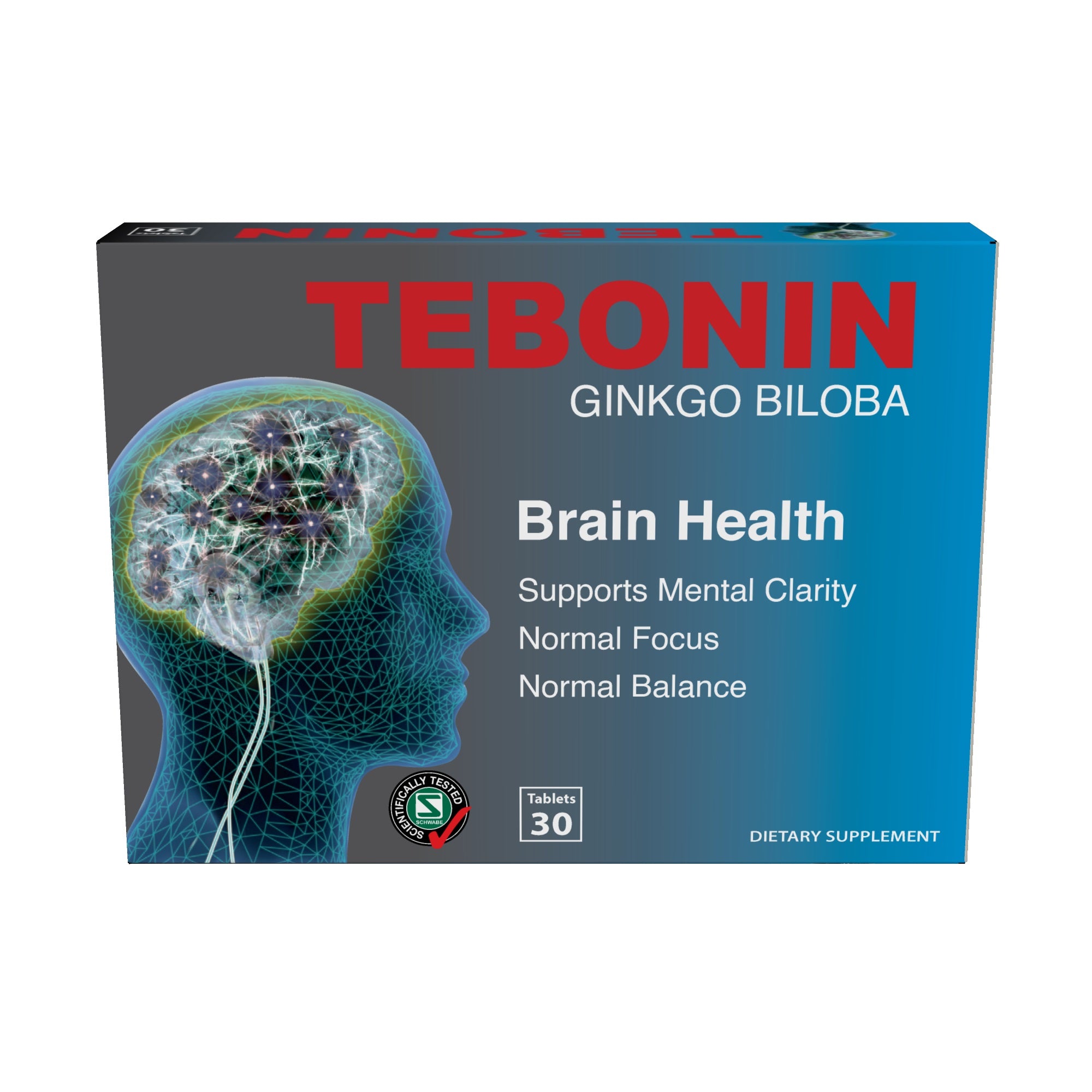 Tebonin Ginkgo Biloba  Brain Health Tabs x 30