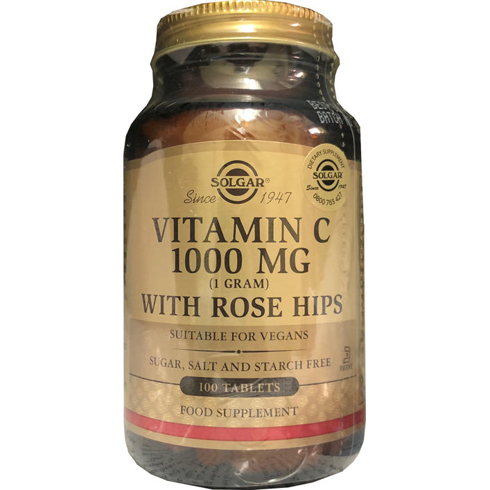 Solgar Vitamin C 1000mg with Rosehips Tablets 100