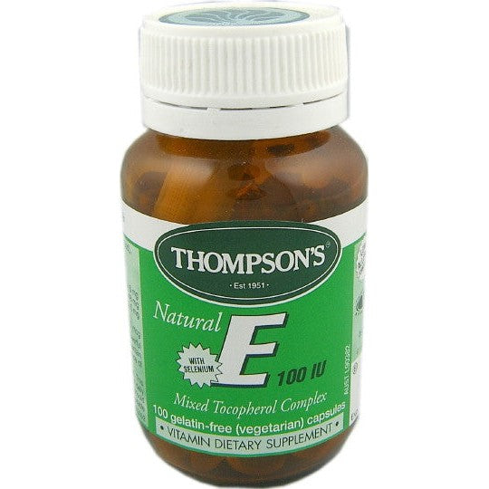 Thompsons Natural Vitamin E 100iu Capsules 100