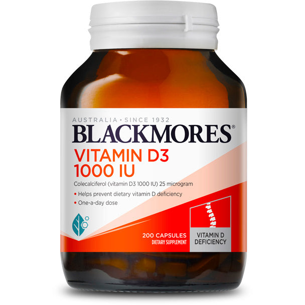 Blackmores Vitamin D3 1000iu Capsules 200