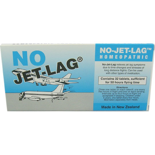 No-Jetlag Homeopathic Tablets 32 (Enough for 50 hours flying time)