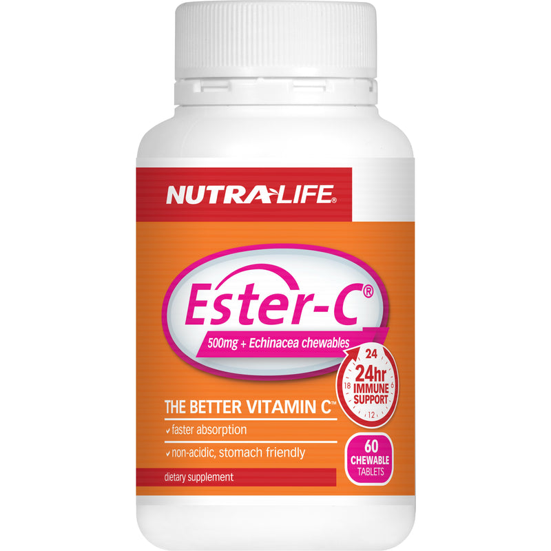 Nutralife Echinacea and Ester C Chewables 500mg Tablets 60
