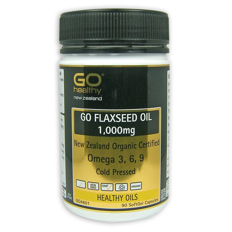 Go Flaxseed Oil 1,000mg Capsules 90