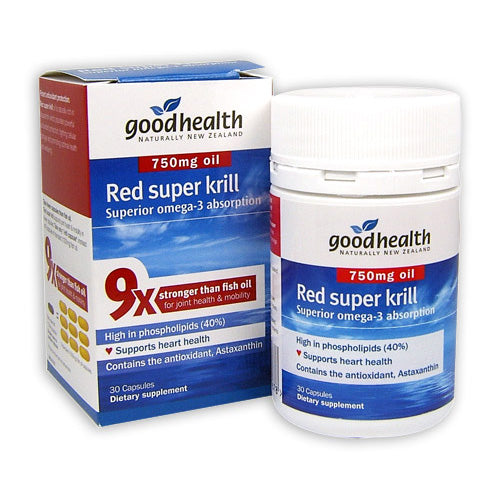 GoodHealth Red Super Krill 750mg Capsules 30