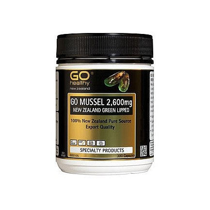 Go New Zealand Green Lipped Mussel 2600mg Capsules 300