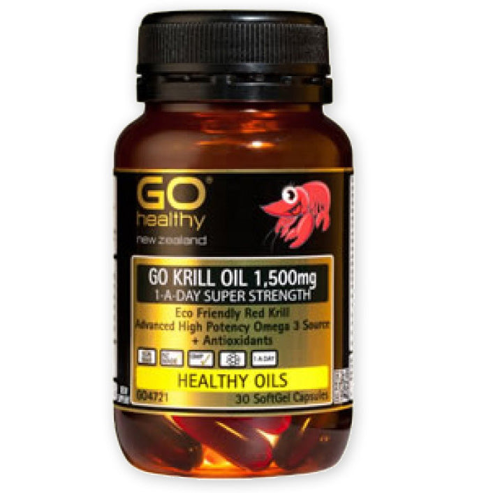 Go Krill Oil 1500mg 1-a-Day Super Strength Capsules 30