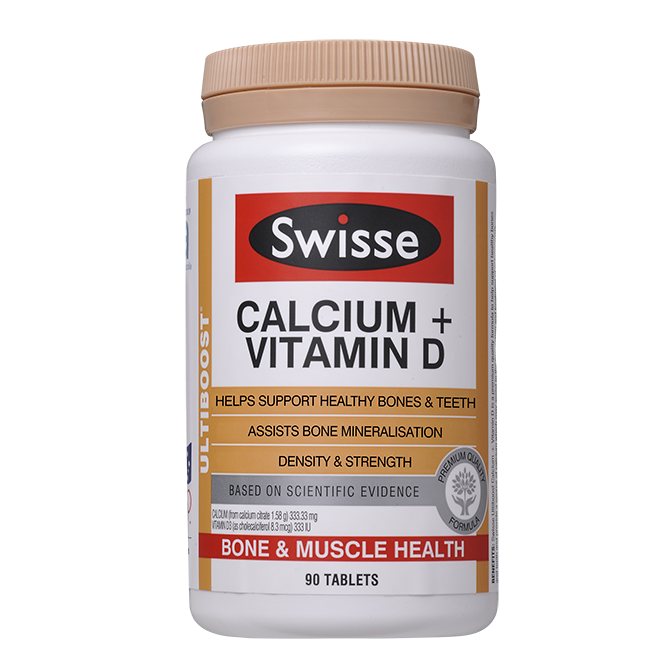 Swisse Ultiboost Calcium + Vitamin D Tablets 90