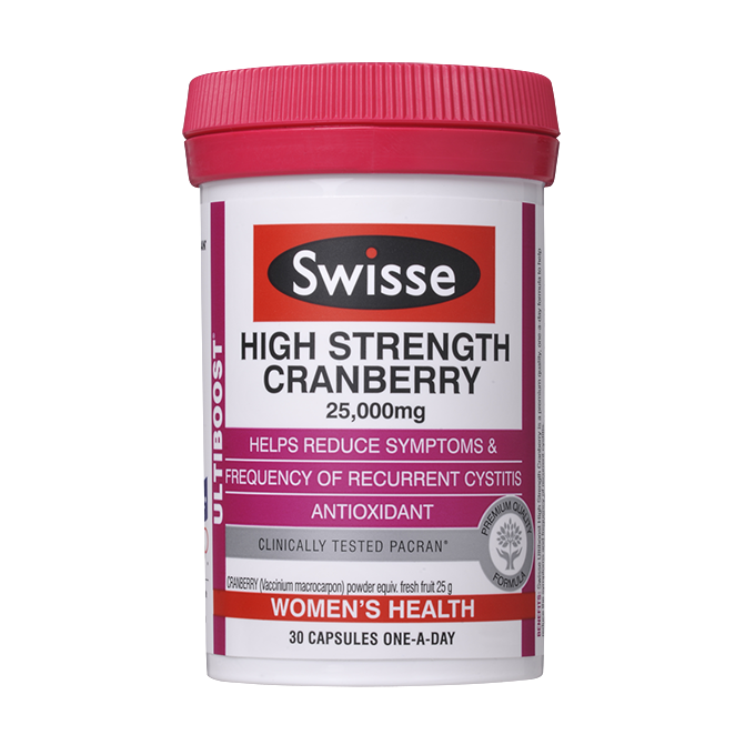 Swisse Ultiboost High Strength Cranberry 25,000mg Capsules 30