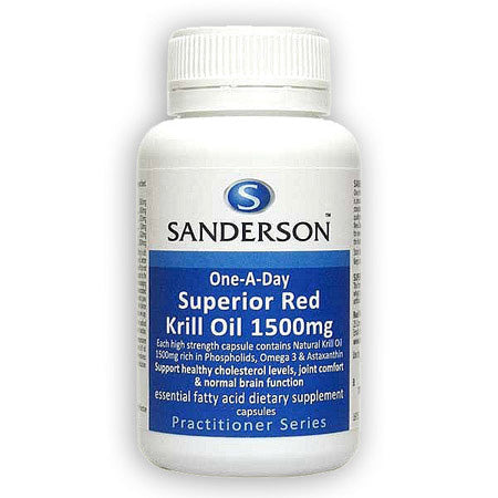 Sanderson Superior Red Krill Oil 1500mg Capsules 60