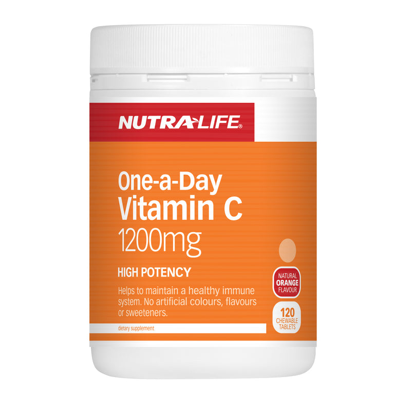 Nutralife One-a-Day Vitamin C 1200mg Chewable Tablets 120