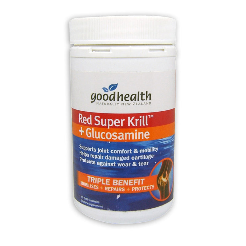 Good Health Red Super Krill + Glucosamine Capsules 60