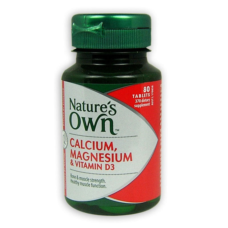 Natures Own Calcium & Magnesium with Vitamin D3 Tablets 80