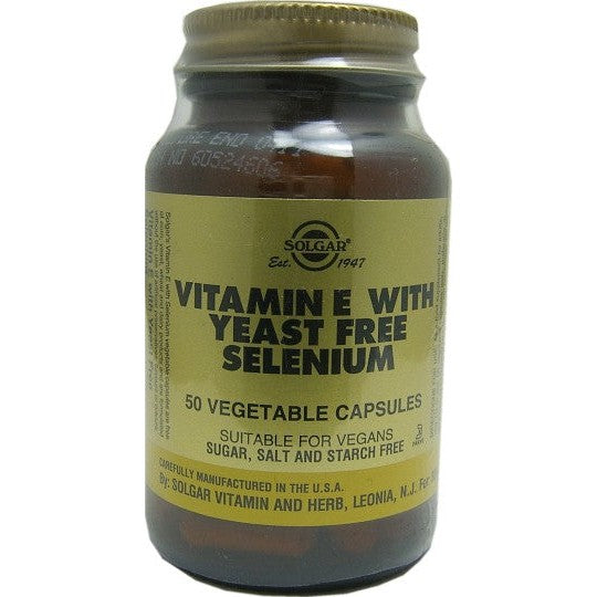 Solgar Vitamin E With Yeast Free Selenium Vegecaps 50